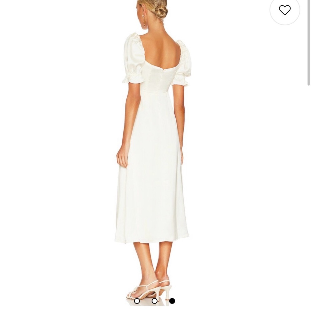 WeWoreWhat Puff Sleeve Midi Dress in Whisper White - Picture 3 of 3